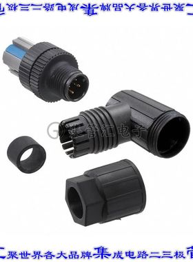 1424692 圆形连接器4POS插头公引脚弹簧架镀金自由悬挂