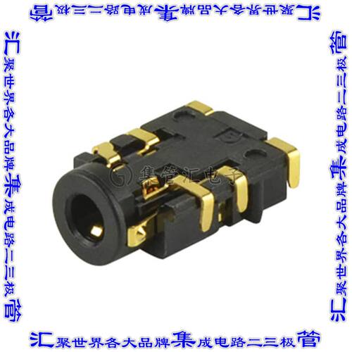 SJ2-25505A-SMT-TR 接插件连接器AUDIO JACK, 2.5 MM, RT, 6 COND
