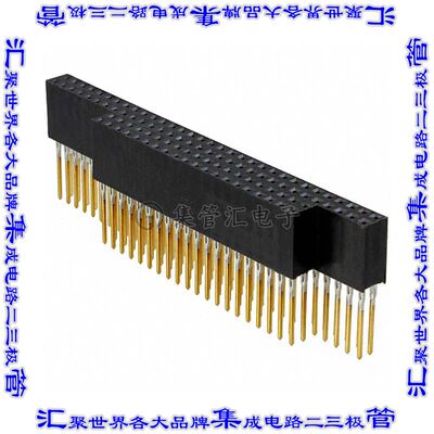 1375795-4 背板连接器104POS叠通式4排2.54mm通孔黑色