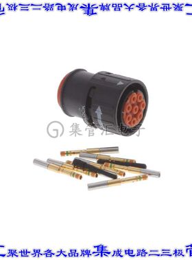 SJS831100 圆形连接器8POS插头母插口压接镀金自由悬挂