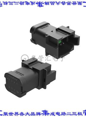 AT04-08PB-P028 矩形连接器8POS插座2排公引脚黑色压接镍自由悬挂