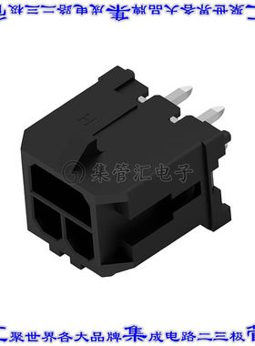 1-2204801-8 针座连接器4(电源)接头2排3mm公形插针通孔直针锡
