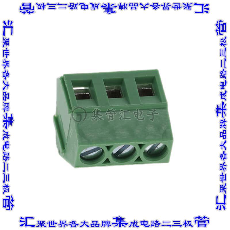 OSTT2032151 线对板连接器3POS接线端子5.08mm通孔成角度图片