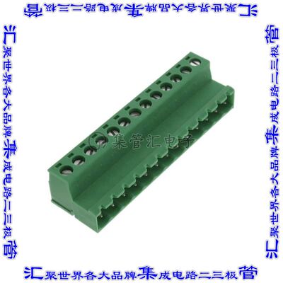 1786284 端子块连接器13POS插头公引脚5.08mm绿色自由悬挂