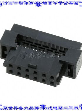 875681273 0875681273矩形连接器12POS插座2排2mm母插口黑色IDC镀