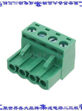 TJ0471500000G 端子块连接器4POS插头母插口5mm绿色自由悬挂