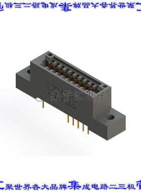 395-020-524-202 卡边缘连接器20POS母头2排2.54mm黑色镀金