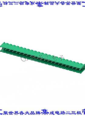 691311500023 端子块连接器23POS接头公引脚带罩5.08mm绿色垂直通