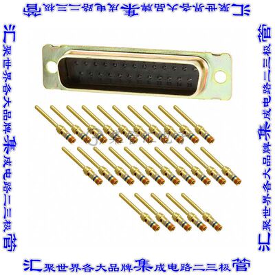 1757819-8 连接器25POS插头公引脚2排D-Sub自由悬挂