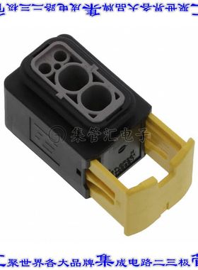 2-2208157-1 矩形连接器外壳4POS插座2排母形插口黑色自由悬挂