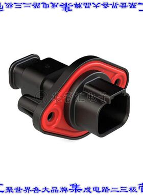 AT04-4P-PM15 矩形连接器外壳4POS插座2排公形引脚黑色面板安装