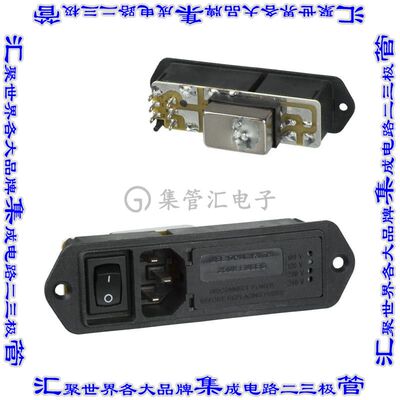 2-6609129-8 电源接入连接器3POS插座公插片模块IEC320-C14面板安
