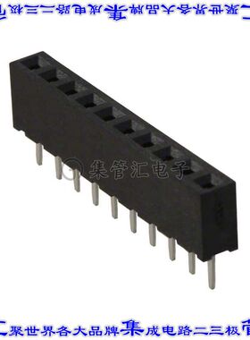 M22-7131042 针座连接器10POS插座2mm母形插口通孔直针镀金