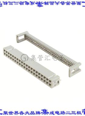 D89140-0001HK 矩形连接器40POS插座2排2.54mm母插口灰色IDC镀金