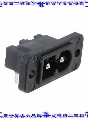 6160.0103 电源接入连接器2POS插座公形引脚IEC320-C8面板安装法