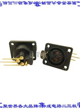 CP30082 圆形连接器3POS插座母插口焊接镀金面板安装通孔直角