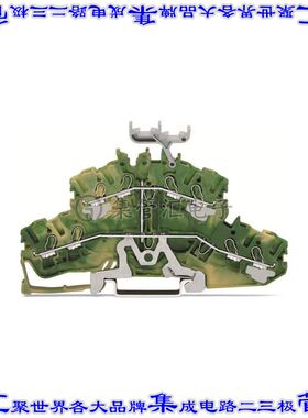 2002-2437 端子块连接器8POS接地地面5.2mm绿色黄色12-22AWG
