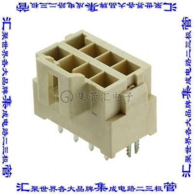 1722992208 针座连接器8POS接头2排3.5mm公形插针通孔直针镀金