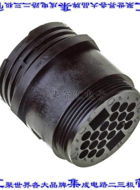 206613-3 圆形连接器22(20+2电源)插座外壳用于公插针黑色自由悬