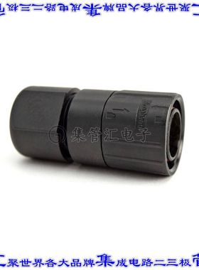 C09111H1050025U 圆形连接器5POS插头外壳用于公插针黑色自由悬挂