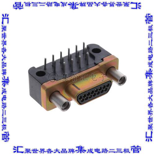 M83513/16-B01NP 连接器15POS插头公引脚2排D-TYPE型通孔直角