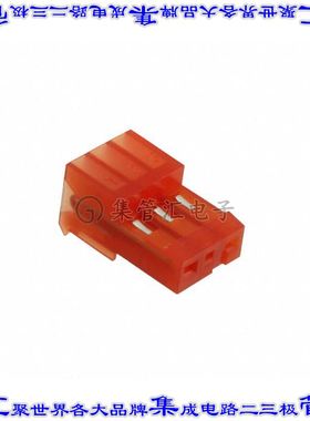 3-640468-3 矩形连接器3POS插座2.54mm母插口红色IDC锡自由悬挂直