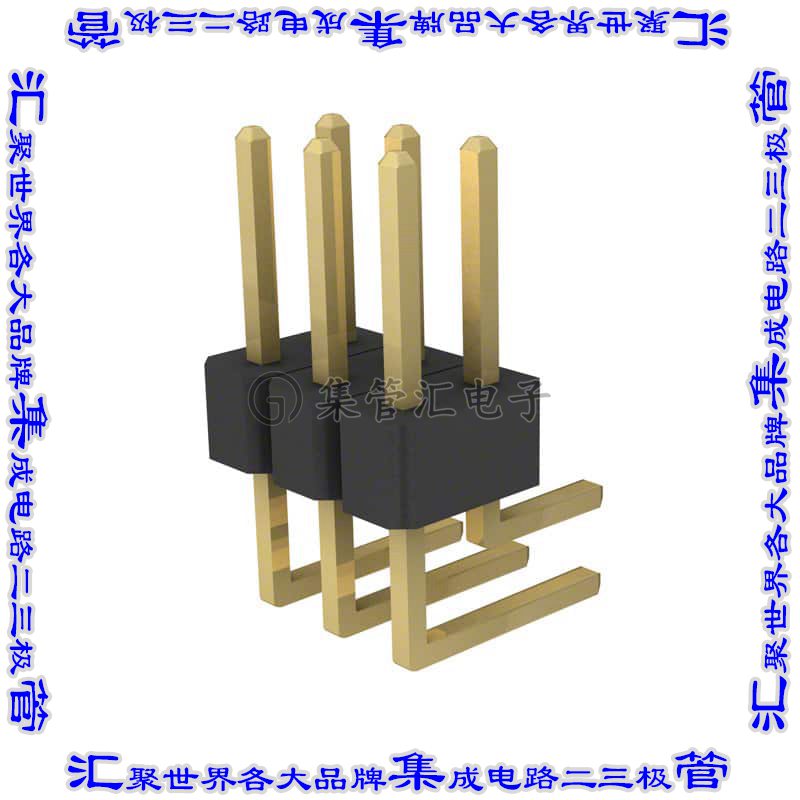 PRPC003DBAN-M71RC 针座连接器6POS分离式2排2.54mm公形插针通孔
