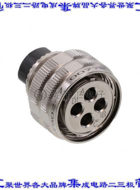 1811902-7 圆形连接器4POS插头外壳银色自由悬挂耦合螺母