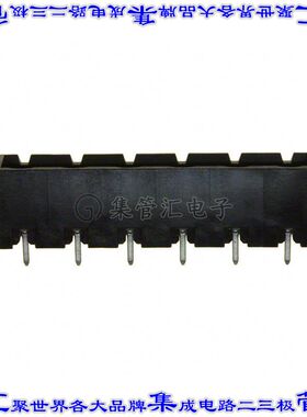ELFH06450 端子块连接器6POS接头公引脚带罩7.62mm黑色垂直通孔
