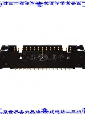 5102154-7 针座连接器30POS接头2排2.54mm公形插针通孔直针镀金