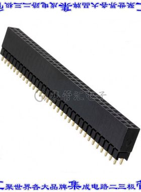 M20-6113245 背板连接器64POS非叠通式2排2.54mm通孔黑色