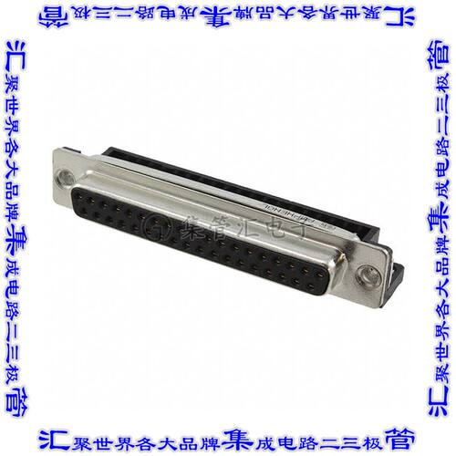 FCE17C37SA410 连接器37POS插座母插口2排D-Sub通孔直角