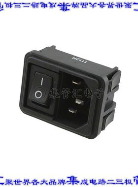 1609112-2 电源接入连接器3POS插座公插片模块IEC320-C14面板安装