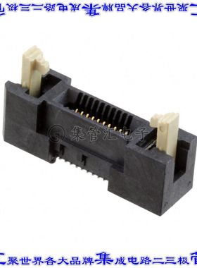 SPD08-020-L-RB-TR 卡边缘连接器20POS母头2排0.8mm黑色镀金