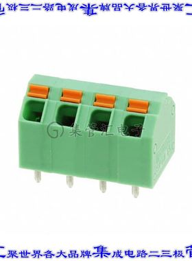 1751189 线对板连接器4POS接线端子5.08mm通孔45角度带板