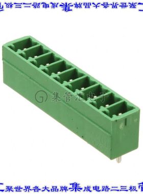 1803497 端子块连接器9POS接头公引脚带罩3.81mm绿色垂直通孔