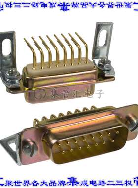 174-E15-111R241 连接器15POS插头公引脚2排D-Sub面板安装通孔直