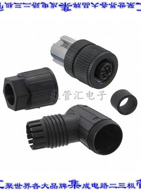 1424694 圆形连接器4POS插座母插口弹簧架镀金自由悬挂