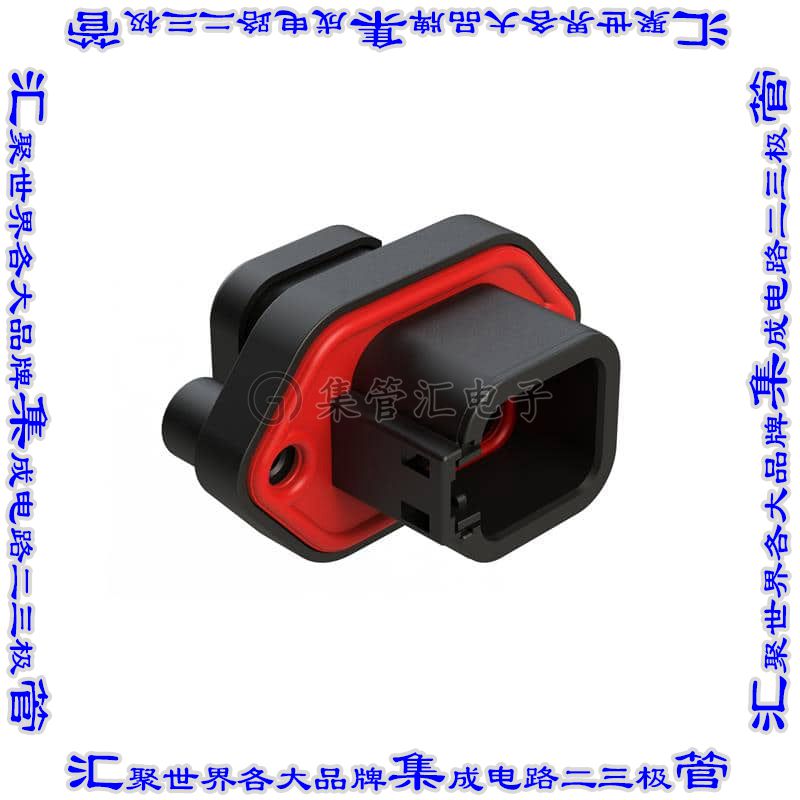 ATP04-6P-PM14BK 矩形连接器外壳6POS插座2排公形引脚黑色面板安