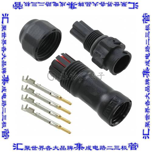 BB-04BMMA-QL8SPP 圆形连接器4(电源)插座公形引脚压接镀金自由悬