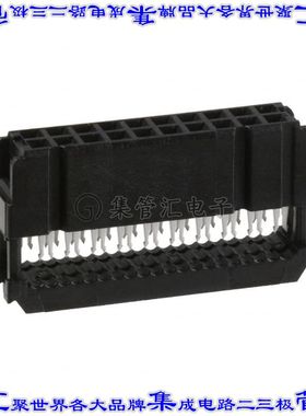 1658620-4 矩形连接器20POS插座2排2.54mm叉状黑色IDC镀金自由悬