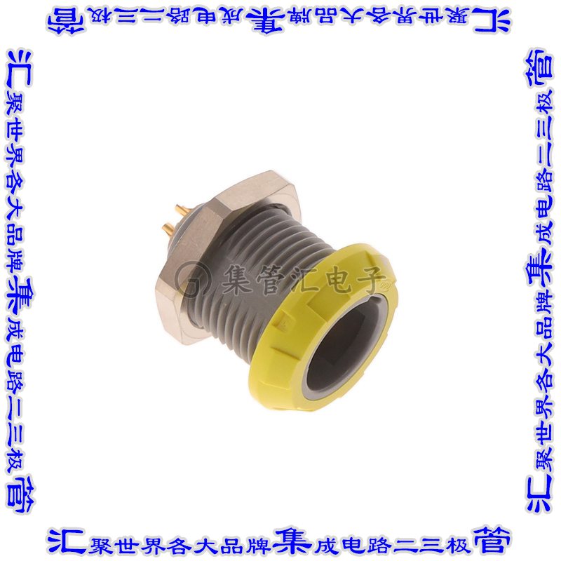 G11M07-P02LPH0-0040 圆形连接器2POS插座母插口焊杯镀金面板安装