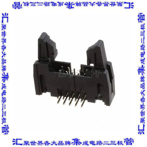 MHR-10-HUAS 针座连接器10POS接头2排2.54mm公形插针通孔直角镀金