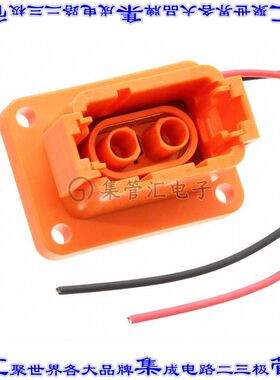 ATHP042P25EL 矩形连接器2(电源)插座公引脚橙色锡面板安装