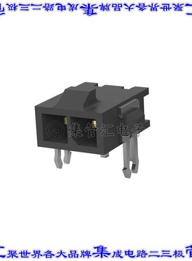 2-1445097-2 针座连接器2POS接头3mm公形插针通孔直角镀金