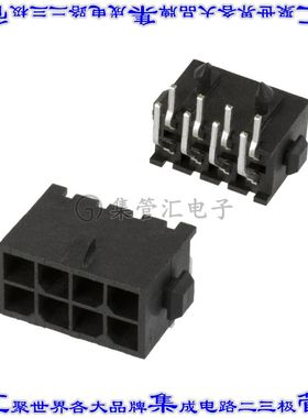 3-794618-8 针座连接器8POS接头2排3mm公形插针通孔直角锡