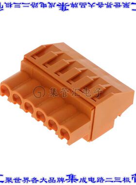 1958260000 端子块连接器6POS插头母插口5mm橙色自由悬挂