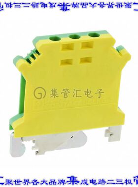 441012 0441012端子块连接器2POS接地地面6.2mm绿色黄色12-28AWG