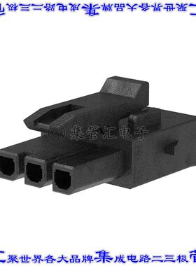 2157591003 矩形连接器外壳3POS插座3mm母形插口黑色自由悬挂