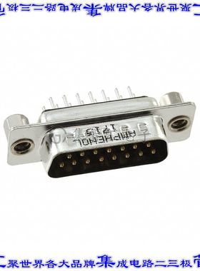 L717SDAH15POL2 连接器15POS插头公引脚2排D-Sub通孔